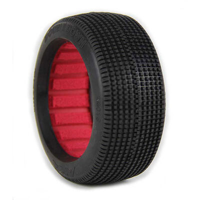1/8 Double Down Super Soft Long Wear Tires, Red Inserts (2): Buggy 1/8 Double Down Super Soft Long Wear Tires, Red Inserts (2): Buggy