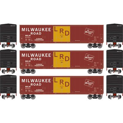 HO 50' Youngstown Plug Door Box Car, MILW #3027/3041/3054 (3) HO 50' Youngstown Plug Door Box Car, MILW #3027/3041/3054 (3)