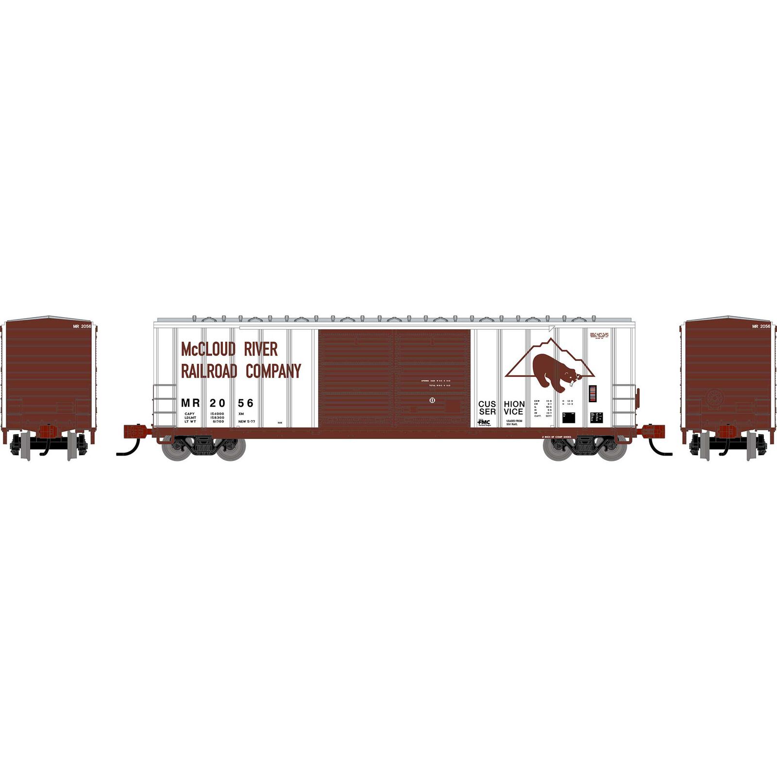 N ATH 50' FMC Centered Double Door Box Car, MR #2056