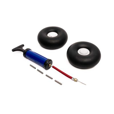 Inflatable Bead-Lock Rubber Tire Set: 120-130mm diameter, 3mm-5mm axle Inflatable Bead-Lock Rubber Tire Set: 120-130mm diameter, 3mm-5mm axle