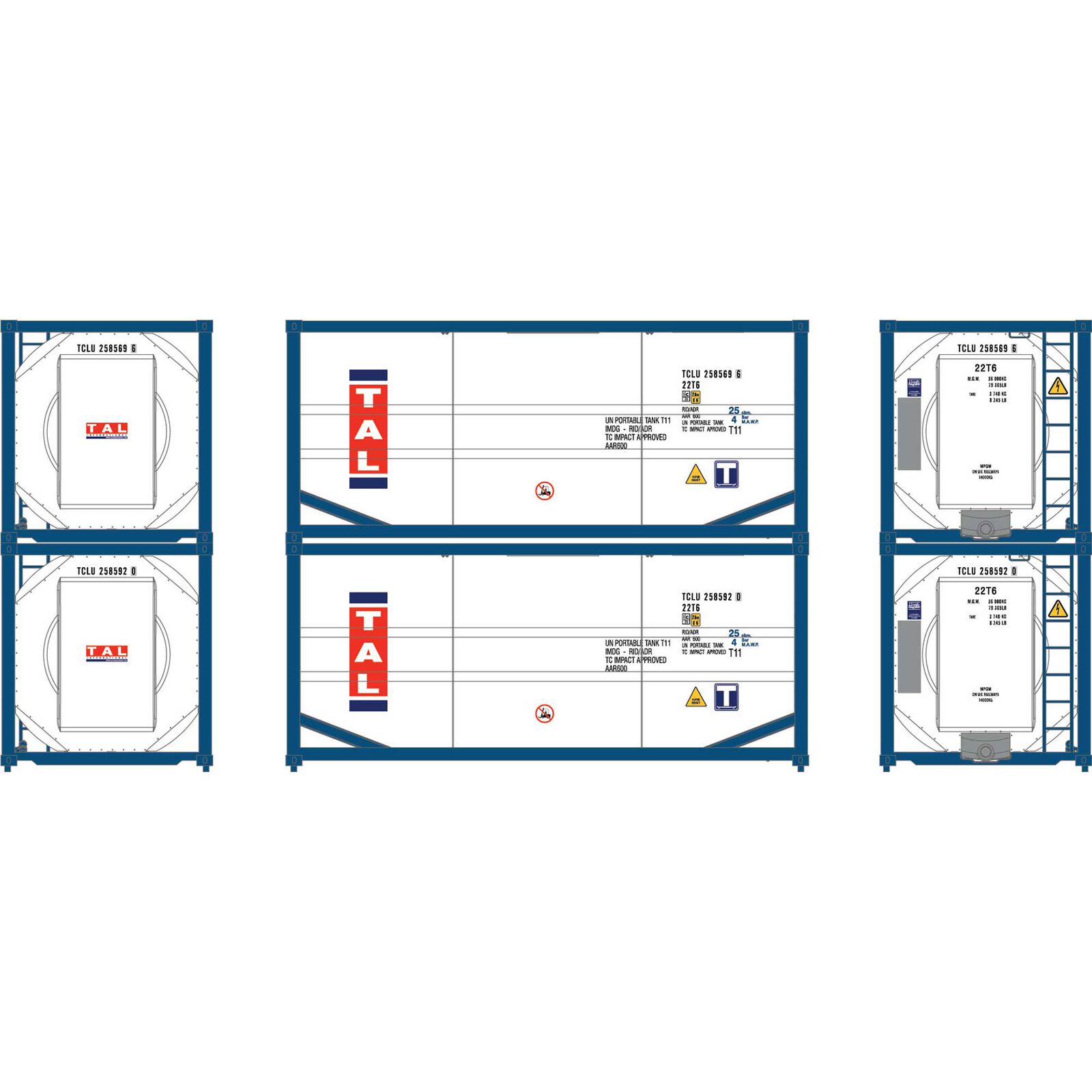 HO 20' ISO Tank Container, TCLU #258569 6/258592 0 (2)
