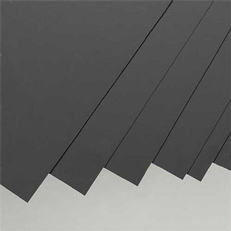 Black Styrene Sheets, .01x8x21" (8)