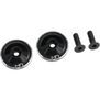 Large Wing Button, Aluminum, Black (2): 1/8 ARRMA BLX