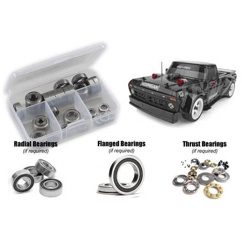 Rubber Shielded Bearing Kit, 1/10 Team Associated Apex2 Hoonitruck