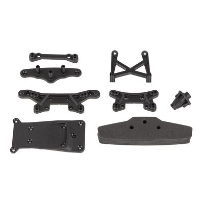 Shock Towers, Bumper, & Skid Plate Set, 1/14 Team Associated Reflex 14R Shock Towers, Bumper, & Skid Plate Set, 1/14 Team Associated Reflex 14R