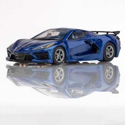 HO 2019 Chevy Corvette C8 Mega G+ Slot Car, Metallic Riptide Blue HO 2019 Chevy Corvette C8 Mega G+ Slot Car, Metallic Riptide Blue