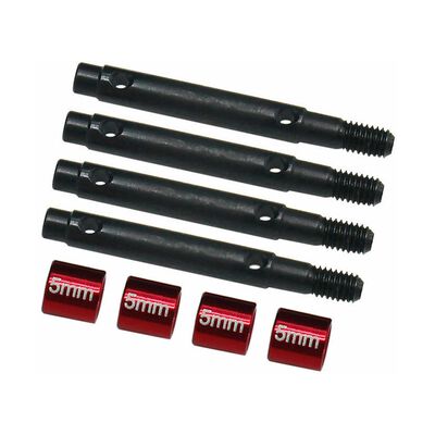 +5mm Steel Portal Drive Stub Axles, 1/18 Redcat Ascent 18 +5mm Steel Portal Drive Stub Axles, 1/18 Redcat Ascent 18