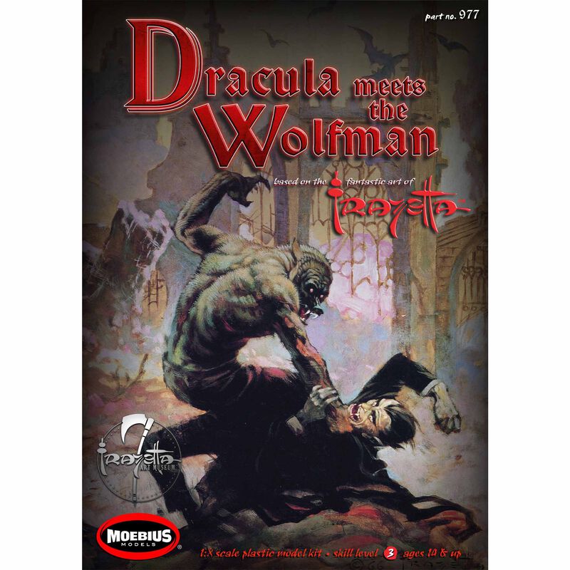 1/8 Frazetta Dracula Meets the Wolfman Model Kit