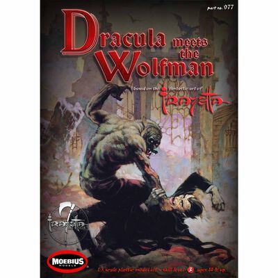 1/8 Frazetta Dracula Meets the Wolfman Model Kit 1/8 Frazetta Dracula Meets the Wolfman Model Kit