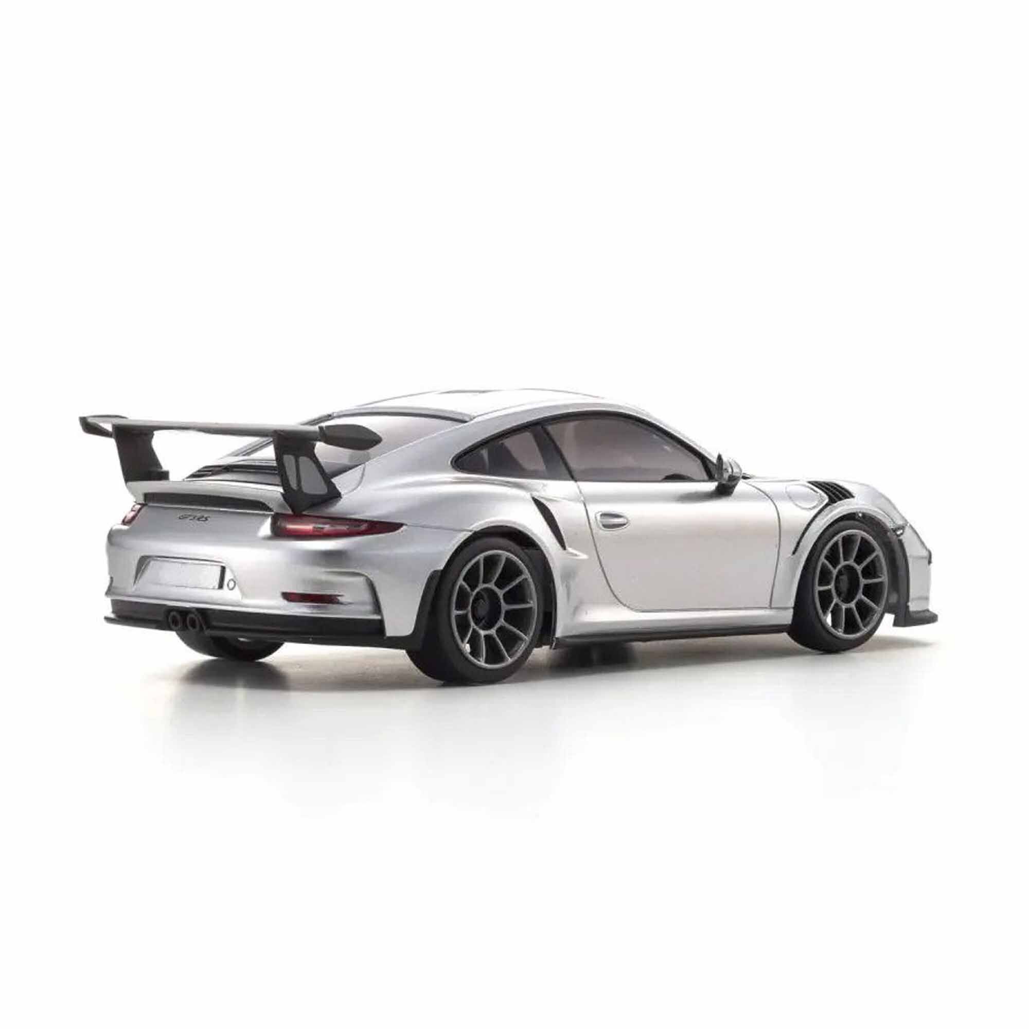 Kyosho 1/28 Porsche 911 GT3 RS Mini-Z RWD RTR, Metallic Silver