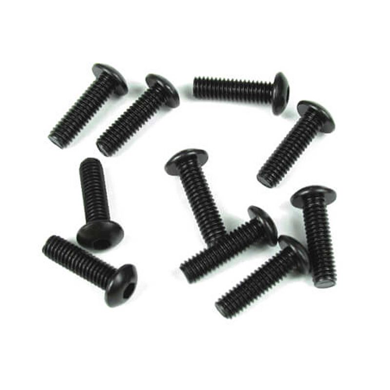 M4x12mm Button Head Screws, Black (10)
