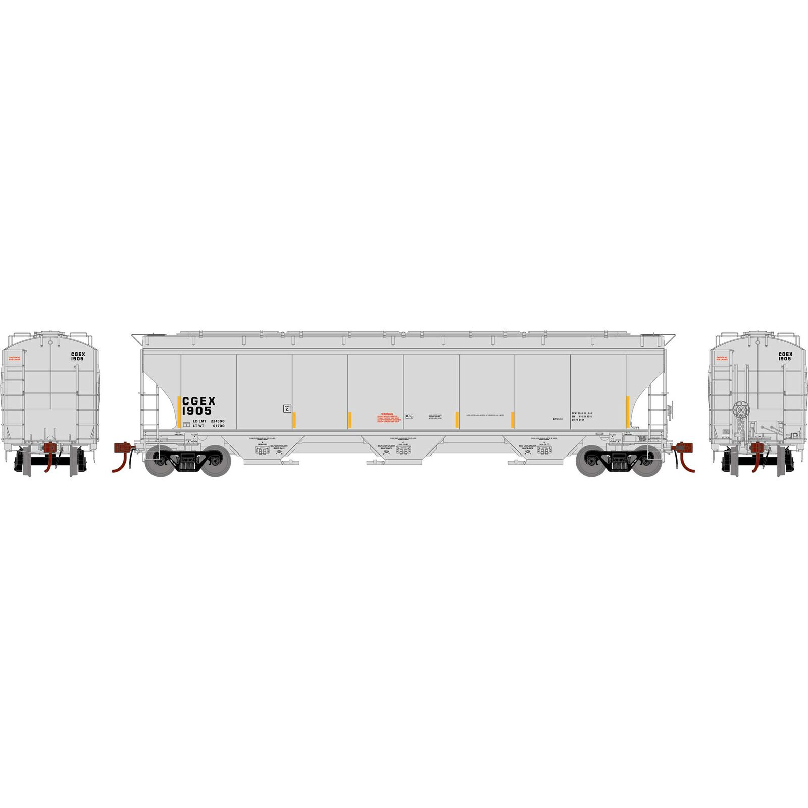 HO GEN Trinity 5161 Covered Hopper, CGEX #1905