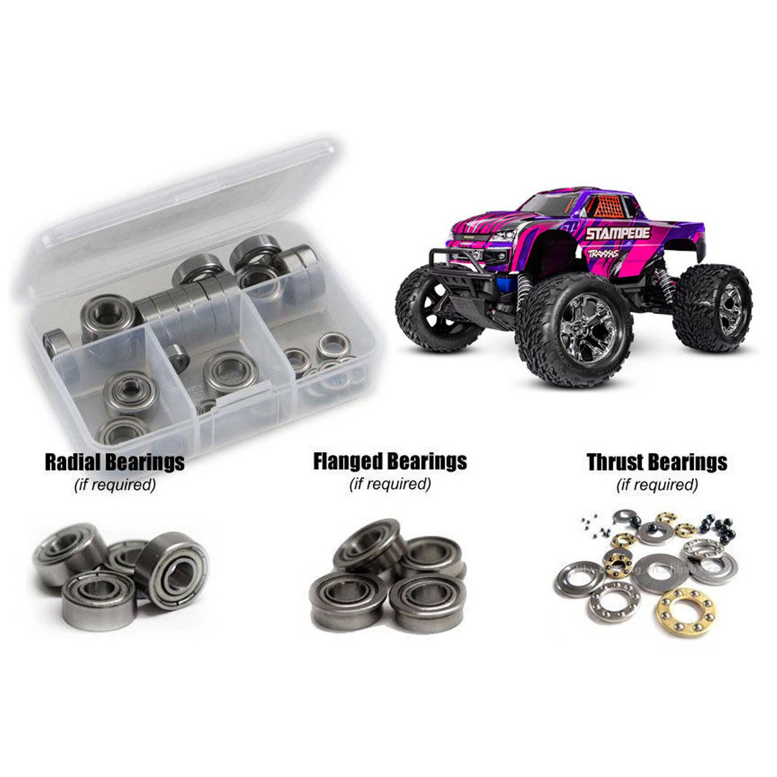 Metal Shielded Bearing Kit, 1/10 Traxxas Stampede XL5