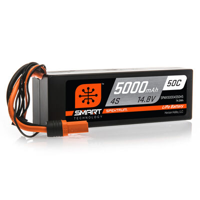 14.8V 5000mAh 4S 50C Smart Hardcase LiPo Battery: IC5 14.8V 5000mAh 4S 50C Smart Hardcase LiPo Battery: IC5