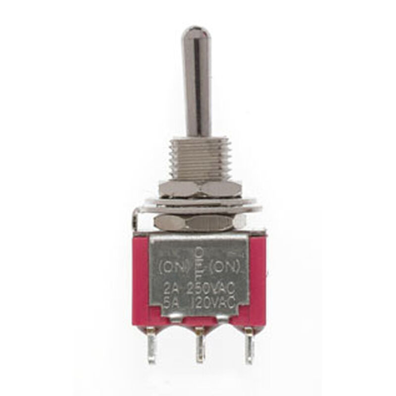 SPDT Mini Toggle Switch, Sprung, 5A, 120V (2)
