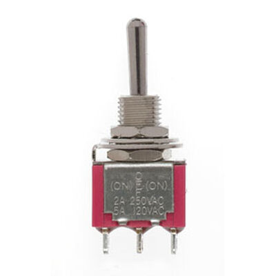 SPDT Mini Toggle Switch, Sprung, 5A, 120V (2) SPDT Mini Toggle Switch, Sprung, 5A, 120V (2)