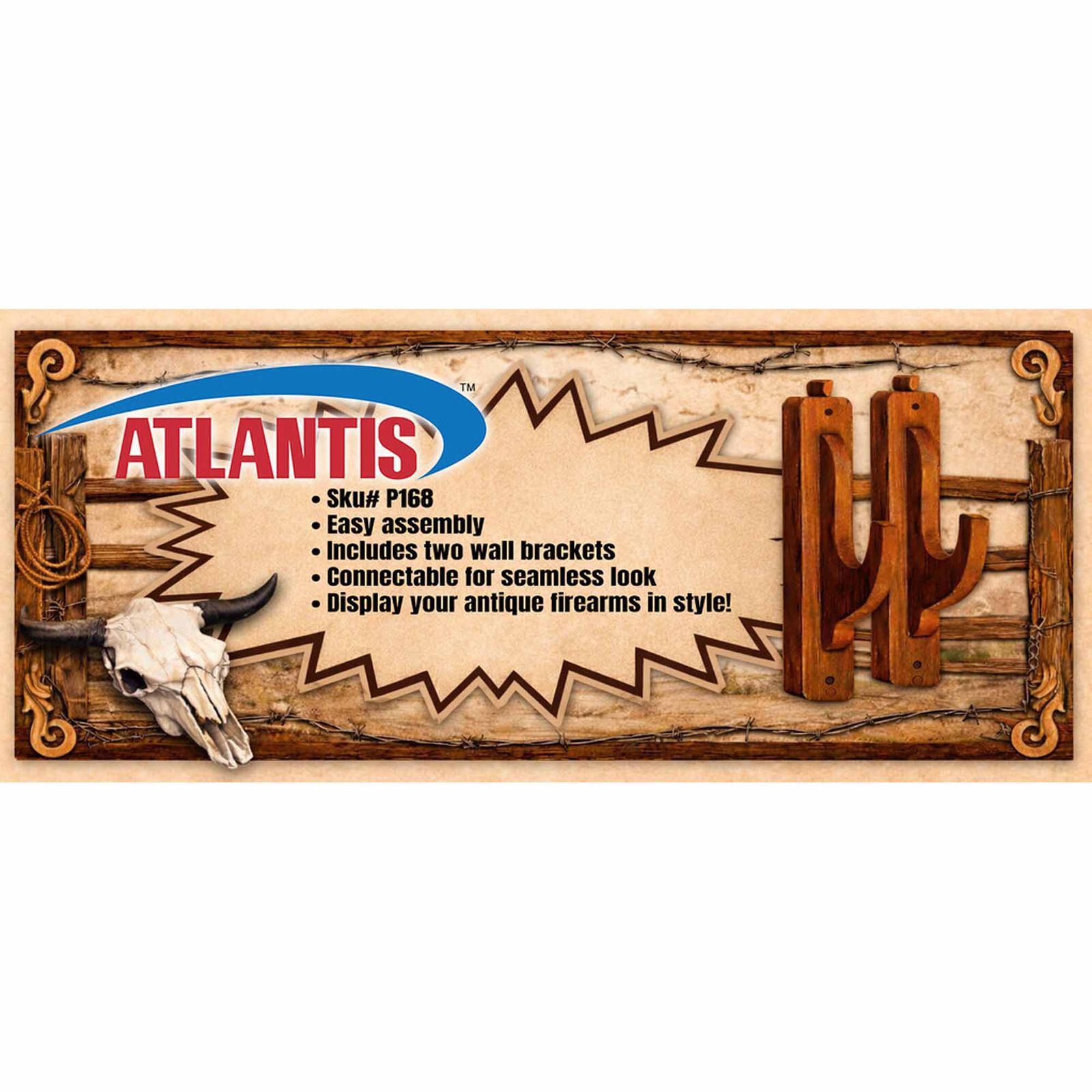 1:1 Rifle Rack Wall Mounts Bagged w/ Header