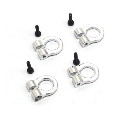 1/10 Scale Aluminum Silver Tow Shackle D-Rings (4) 1/10 Scale Aluminum Silver Tow Shackle D-Rings (4)
