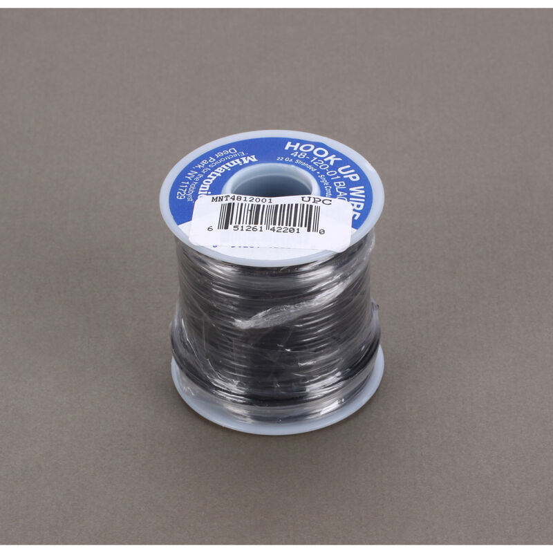 100' Stranded Wire 22 Gauge, Black