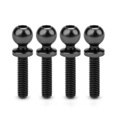 Revolted Titanium Ball-Studs, 5.5 x 12mm, Stealth Black (4) Revolted Titanium Ball-Studs, 5.5 x 12mm, Stealth Black (4)