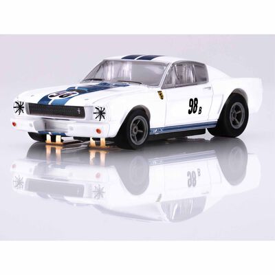 HO 1965 Shelby Mustang GT350R #98, White & Blue HO 1965 Shelby Mustang GT350R #98, White & Blue