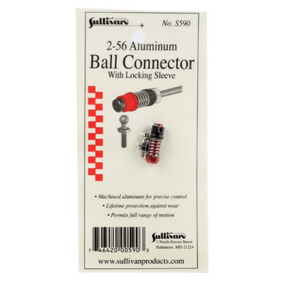 2-56 Aluminum Ball Link with Locking Sleeve (Red) 2-56 Aluminum Ball Link with Locking Sleeve (Red)