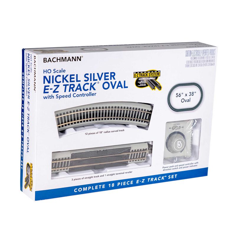 Snap-Fit E-Z TRACK&reg; - NICKEL SILVER OVAL with SPEED CONTROLLER - HO Scale