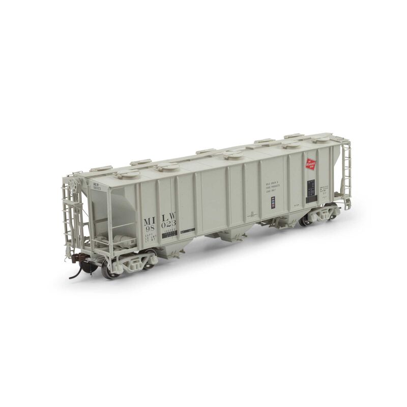 HO PS-2 2893 3-Bay Covered Hopper, MILW Primed For Grime #98023