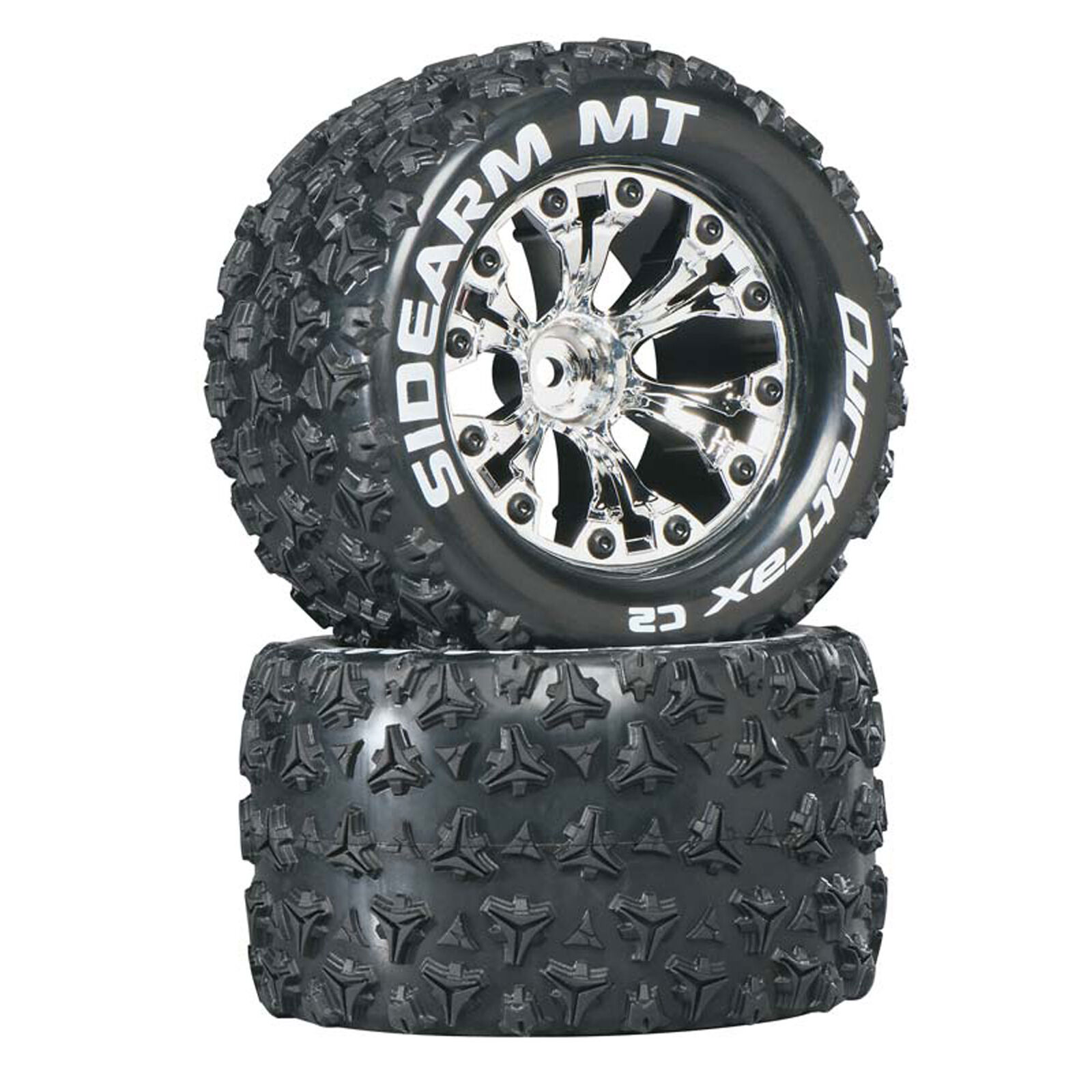 Sidearm MT 2.8" 2WD Mounted Rear C2 Tires, Chrome (2)