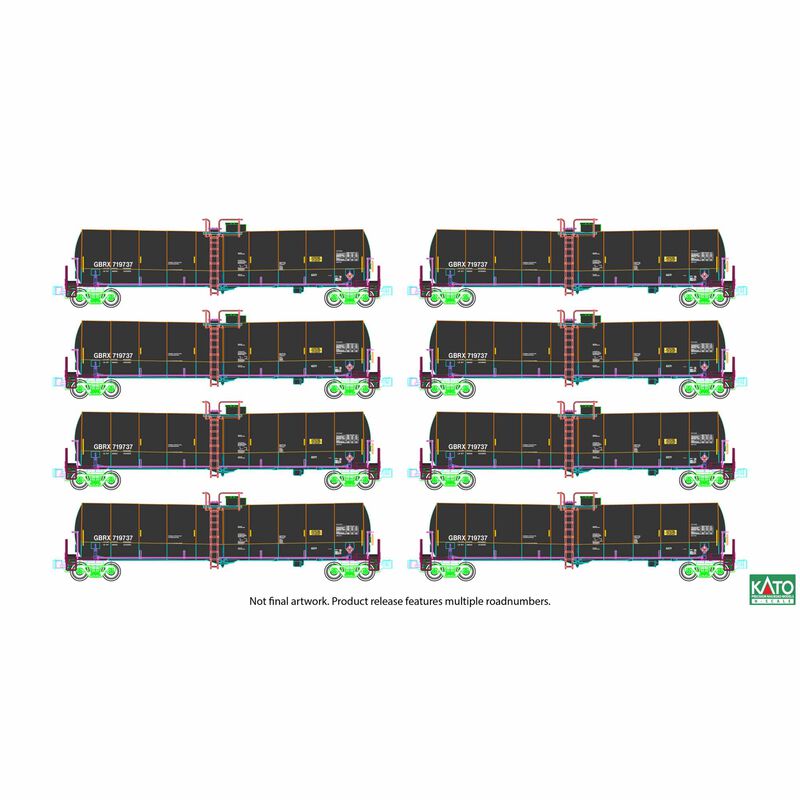 Greenbrier Tank Car 8 Car Set, GBRX  Set A