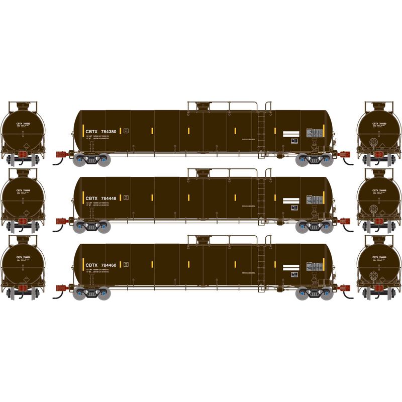 N UTC 33K LPG Tank Car- Late, CBTX #784380/784448/784460 (3)