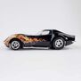HO 1968 Chevy Corvette L88 Mega G+ Slot Car, Black & Flame