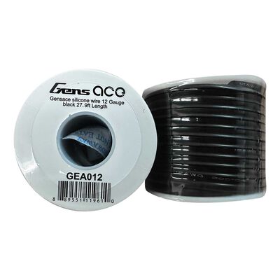 Silicone Wire, 12 Gauge, 27.9 ft Length, Black Silicone Wire, 12 Gauge, 27.9 ft Length, Black