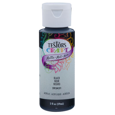 Testors Acrylic Craft Paint, Matte Black (2oz) Testors Acrylic Craft Paint, Matte Black (2oz)