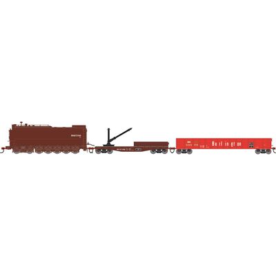 HO MOW Set, BN Fuel Oil Tank Car #973160/Derrick Car #971368/52' Mill Gondola #83375 (3) HO MOW Set, BN Fuel Oil Tank Car #973160/Derrick Car #971368/52' Mill Gondola #83375 (3)