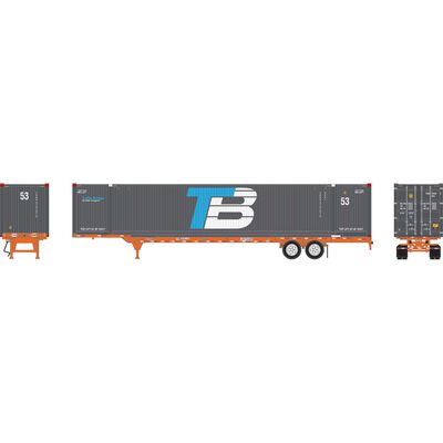 HO ATH 53' Chassis w/Container, Chassis- LSFZ #134489, Container- TRBU #534381-1 HO ATH 53' Chassis w/Container, Chassis- LSFZ #134489, Container- TRBU #534381-1