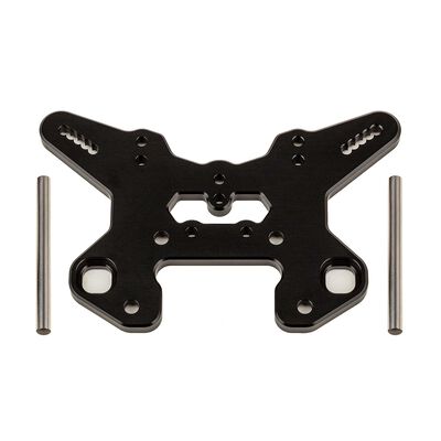 RC8T4 Front Shock Tower V2, black aluminum RC8T4 Front Shock Tower V2, black aluminum