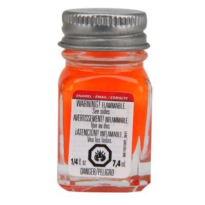 Enamel 1/4oz, Orange Fluorescent Enamel 1/4oz, Orange Fluorescent
