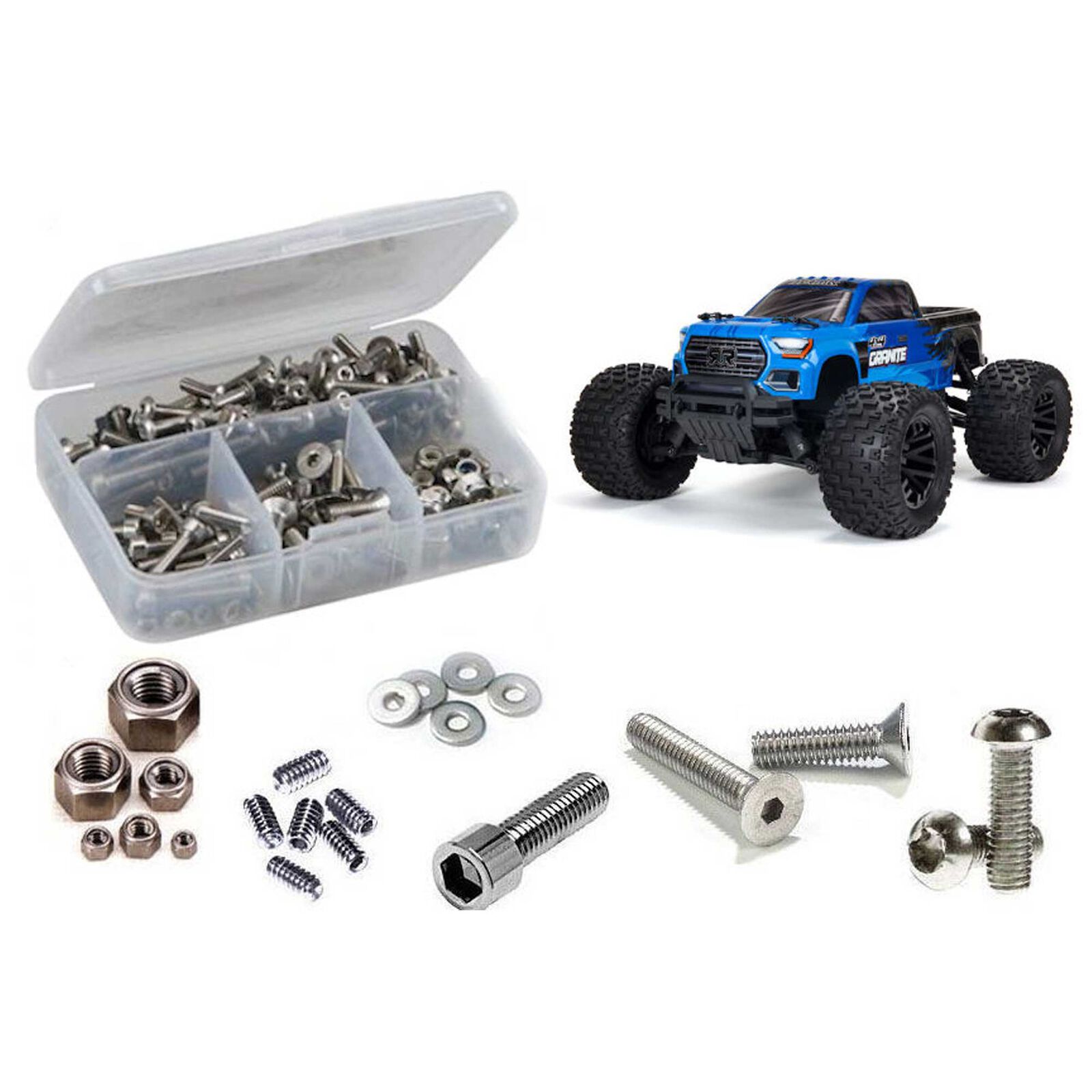 Stainless Steel Screw Kit, 1/10 ARRMA Granite Mega