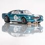 HO 1965 Shelby GT350R Donohue Mega G+ Slot Car, White & Blue