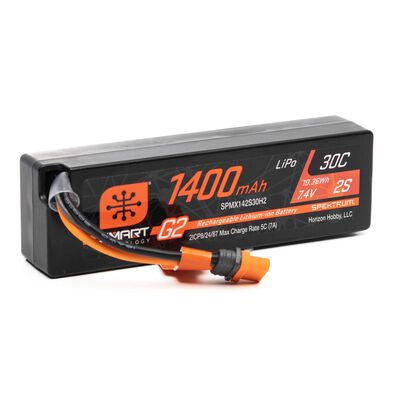 7.4V 1400mAh 2S 30C Smart G2 LiPo Battery: IC2 7.4V 1400mAh 2S 30C Smart G2 LiPo Battery: IC2