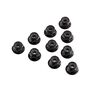 4mm Serrated Nylon Lock Nut, Black (10)