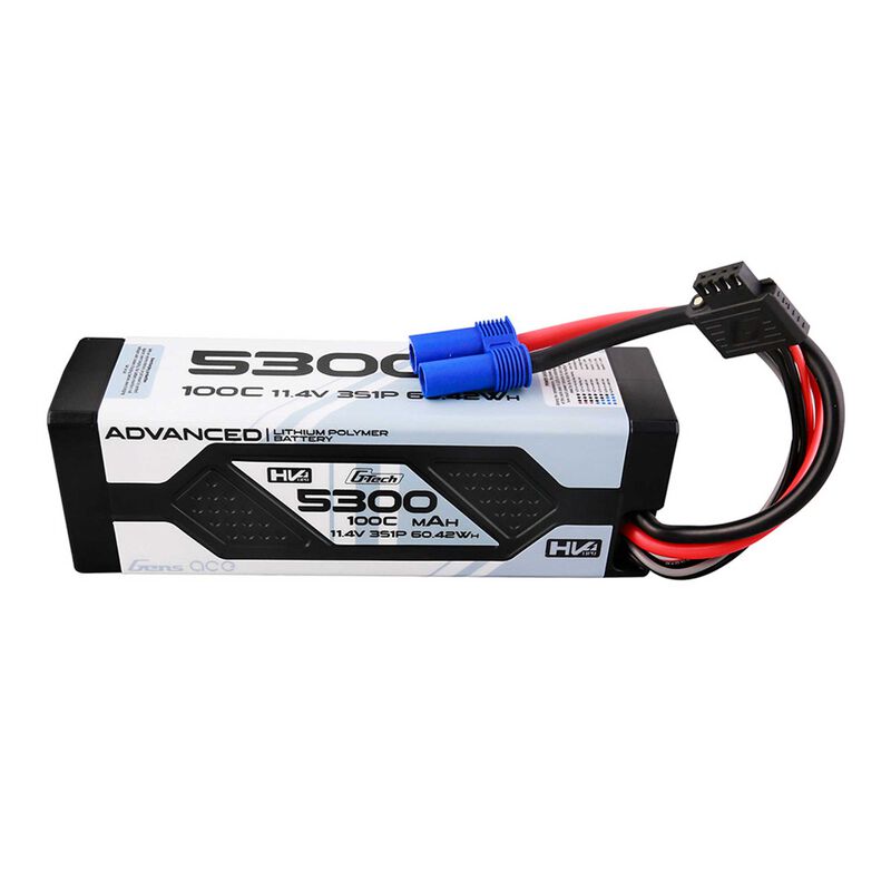 11.4V 5300mAh 3S 100C G-Tech Smart Advanced Hardcase LiHV Battery: EC5