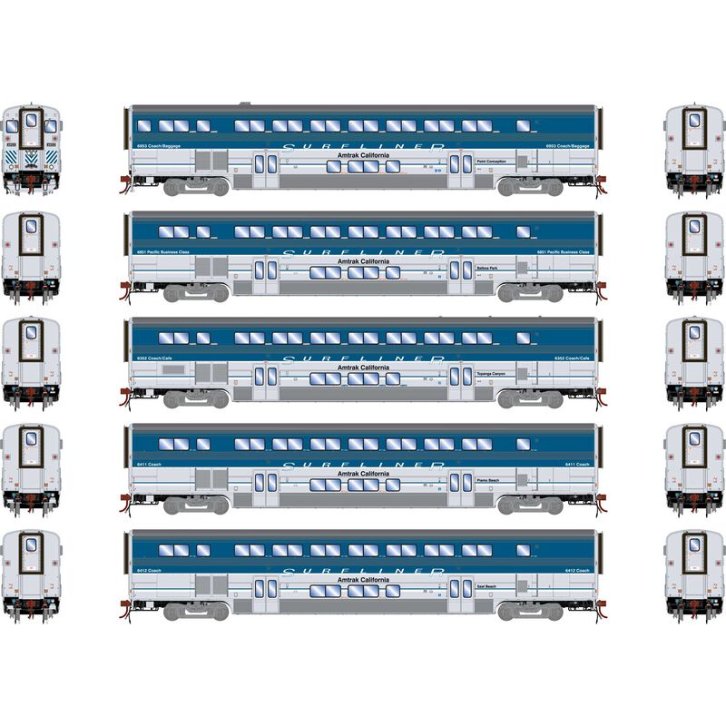 HO Surfliner Cars with Lights, Amtrak (5)
