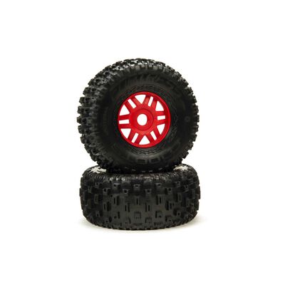 1/7 dBoots Fortress Front/Rear 2.4/3.3 Pre-Mounted Tires, 17mm Hex, Red (2) 1/7 dBoots Fortress Front/Rear 2.4/3.3 Pre-Mounted Tires, 17mm Hex, Red (2)