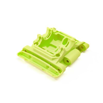 Rear Lower Skid/Gearbox Mount, Fluorescent Yellow Rear Lower Skid/Gearbox Mount, Fluorescent Yellow