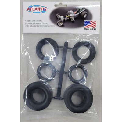 Funny Car Tire Set: 1/16 Funny Car Tire Set: 1/16