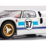 HO 1966 Ford GT40 Mk.II #97 Mega G+ Slot Car, White & Black