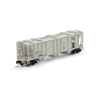 N PS-2 2893 3-Bay Covered Hopper, MILW Primed For Grime #98007 N PS-2 2893 3-Bay Covered Hopper, MILW Primed For Grime #98007