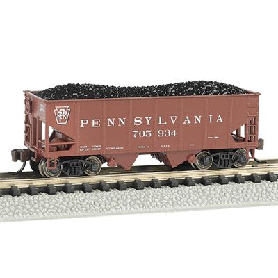 N 55-Ton 2-Bay Hopper PRR Tuscan Red #705934 N 55-Ton 2-Bay Hopper PRR Tuscan Red #705934